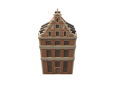 3d欧式楼房模型