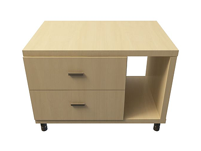 3d中式实木床头柜模型