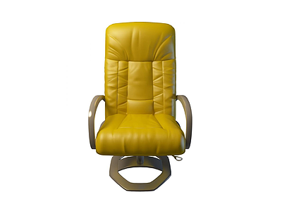 3d黄色沙发椅模型