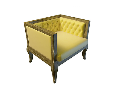 木质沙发椅模型3d模型