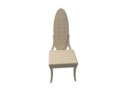 欧式高背椅模型3d模型