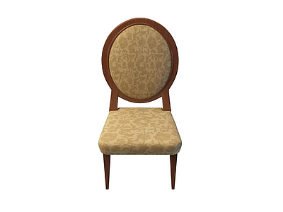 欧式印花椅子模型3d模型