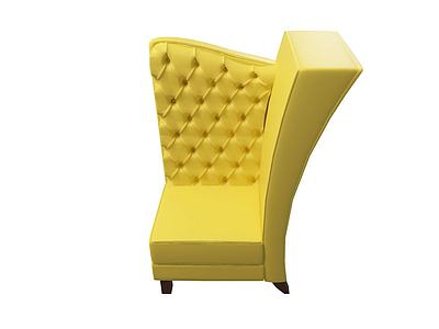 3d黄色<font class='myIsRed'>沙发椅</font>免费模型