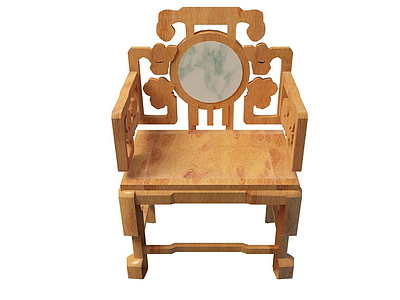 3d复古太师椅模型
