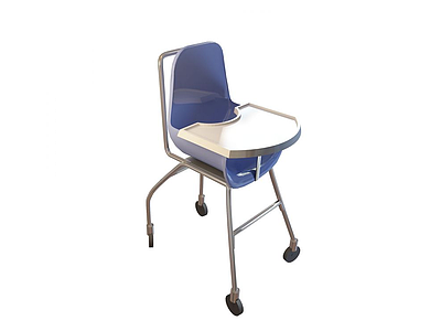 3d儿童移动餐椅模型