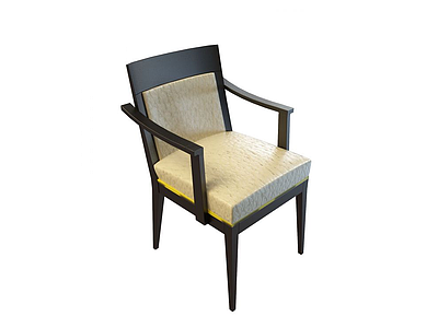 3d木质休闲椅模型
