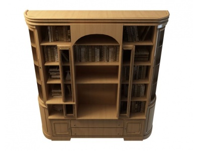 3d欧式高档书柜模型