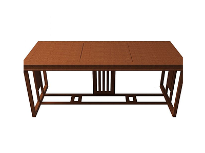 3d实木书画桌子模型