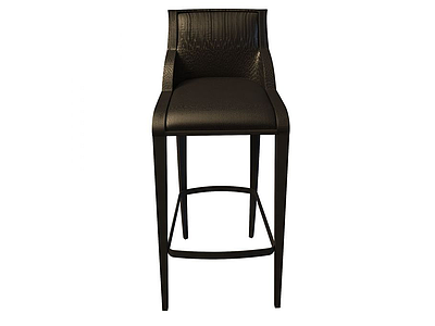 古典皮艺吧椅模型3d模型