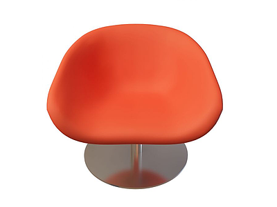 3d橘色休闲椅免费模型