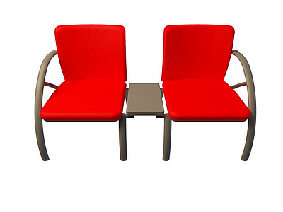 3d连体休闲椅免费模型