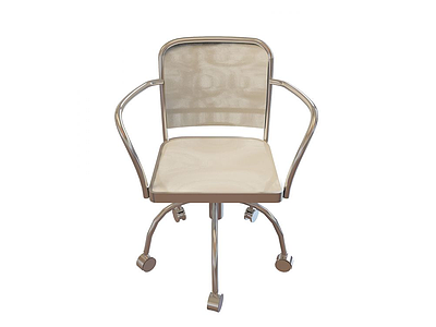 3d不锈钢办公椅模型