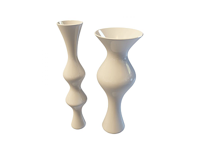 3d弯曲花瓶免费模型