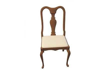3d纯实木餐椅免费模型