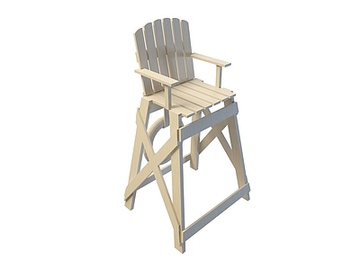 田园吧椅模型3d模型