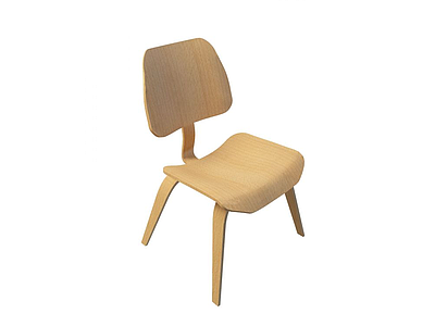 3d简约实木椅免费模型