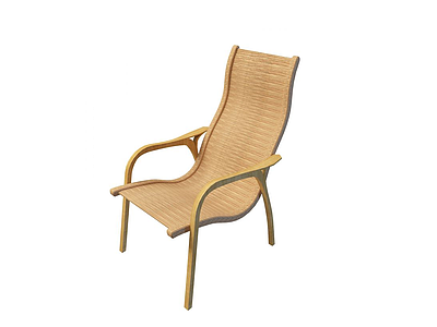 藤编躺椅模型3d模型