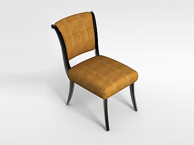 3d古典布艺沙发椅模型