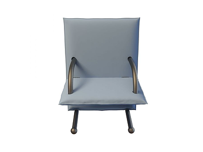 3d浅蓝色休闲椅模型