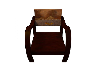 中式艺术椅子模型3d模型