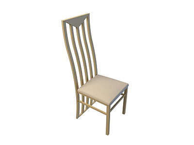 中式高背餐椅模型3d模型