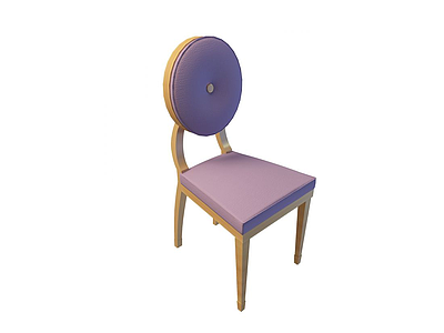 紫色座椅模型3d模型