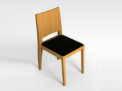 3d实木餐厅椅模型