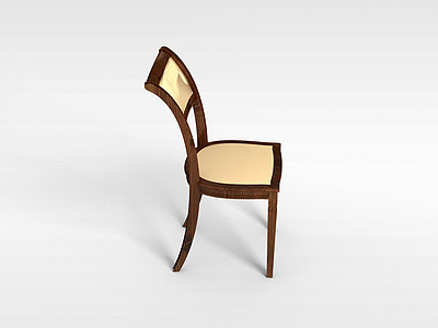 实木餐椅模型3d模型