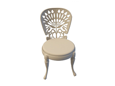 3d欧式雕花餐椅模型
