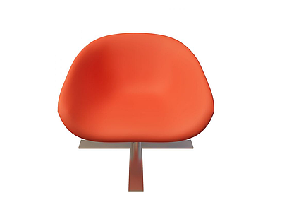 红色时尚转椅模型3d模型