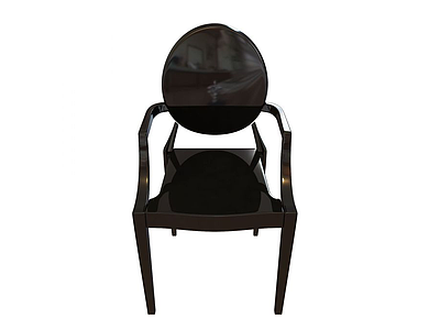 3d黑色烤漆椅免费模型