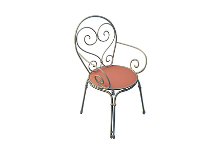 铁艺餐椅模型3d模型