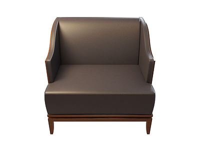 商务皮质沙发椅模型3d模型