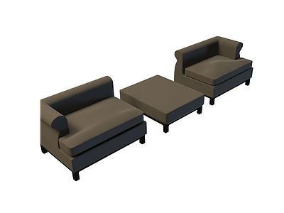 3d商务沙发免费模型