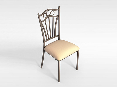 3d普通餐椅模型