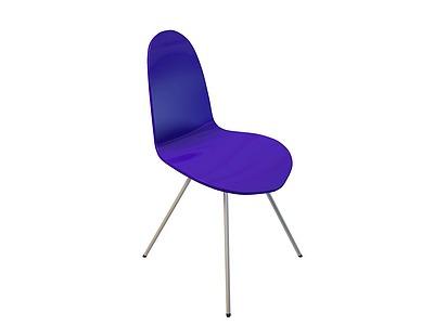 3d蓝色休闲椅模型