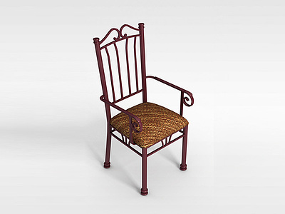 中式复古椅模型3d模型
