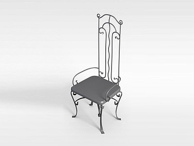 欧式铁艺餐椅模型3d模型