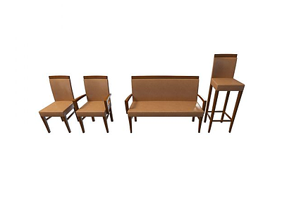 3d中式客厅椅组合免费模型