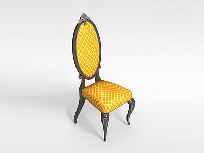 3d欧式酒店包间餐椅模型