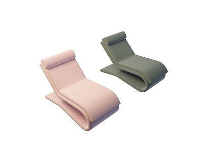 时尚休闲躺椅模型3d模型