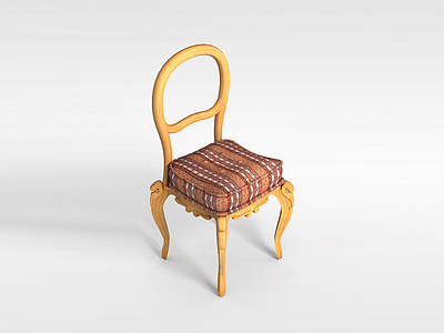 3d欧式田园椅模型