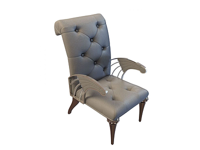 3d欧式软包沙发椅免费模型