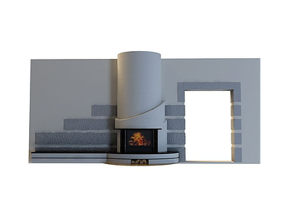 3d壁炉免费模型