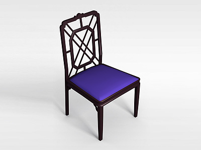 3d复古餐椅模型