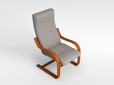 3d简约弓形椅模型