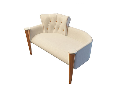 皮艺贵妃椅模型3d模型