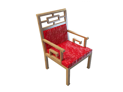 中式老人椅模型3d模型