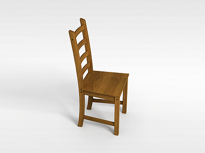3d中式实木小餐椅模型