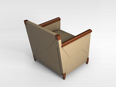 欧式商务休闲椅模型3d模型